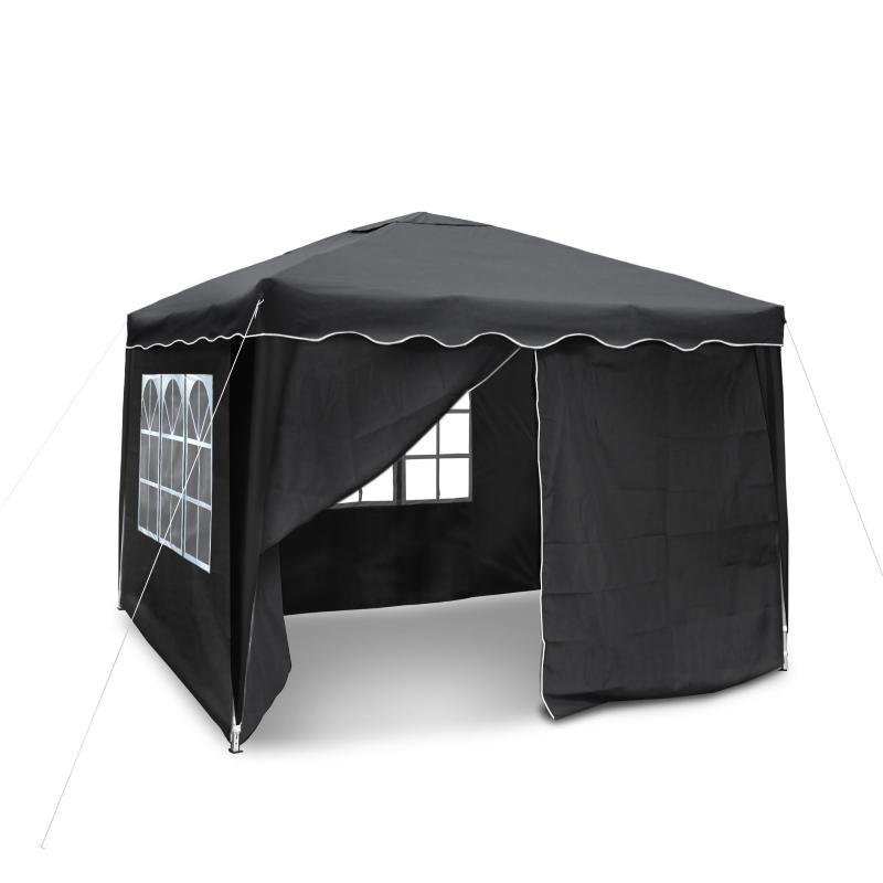 Tonnelle Pliante 3x3 Mètres - Toit Imperméable Oxford 420D UPF 50+ - Hauteur Réglable 250-270 Cm - Cadre Métallique - Inclus Sacs De Sable Et De Rangement - Pour Jardin, Fête