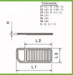 Filtre a air Green pour Citroen DS3 de 2010 a 2016 1.4L VTI-95cv