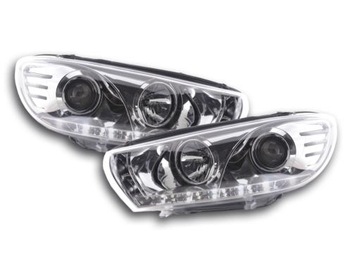 Paire de feux phares Daylight Led VW Scirocco de 08-14 chrome