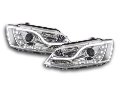 Paire de feux phares Daylight led DRL VW Jetta 6 11-17 chrome