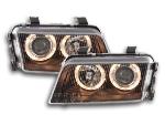 Paire de feux phares Angel Eyes Xenon Audi A4 B5 95-99 Noir