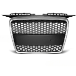 Calandre pour Audi A3 8P de 06/2005 a 03/2008 look Sport Argent et Noir