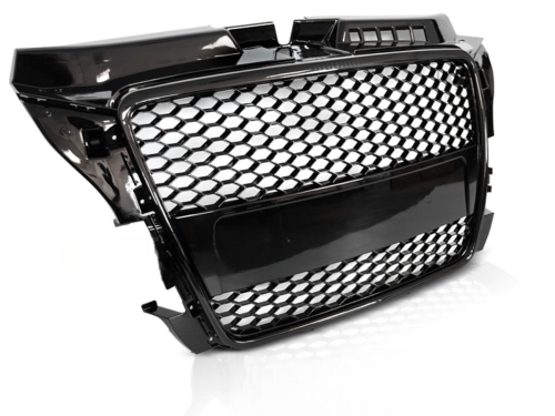 Grille de calandre en ABS pour Audi A3 8P de 2008 a 2012 Look Sport Noir brillant