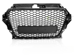 Calandre pour Audi A3 8V de 2012 a 2016 Look Sport Noir Brillant PDC