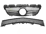 Grille calandre Mercedes SLK R172 de 2011 a 2015 Chrome Noir Brillant