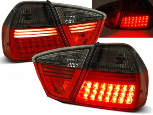 Paire de feux arriere BMW serie 3 E90 berline 2005 a 2008 LED rouge fume