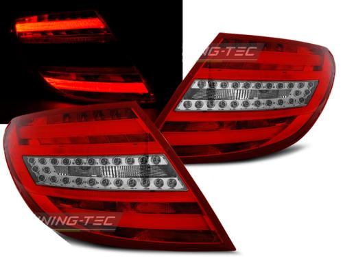 Paire de feux arriere Mercedes classe C W204 LED BAR 07-10 rouge blanc