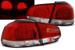 Paire de feux arriere VW Golf 6 08-12 rouge blanc led