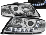 Paire de feux phares Audi A6 C5 de 2001 a 2004 Daylight led chrome