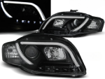 Paire de feux phares Audi A4 B7 de 2004 a 2008 Tube Light led LTI noir