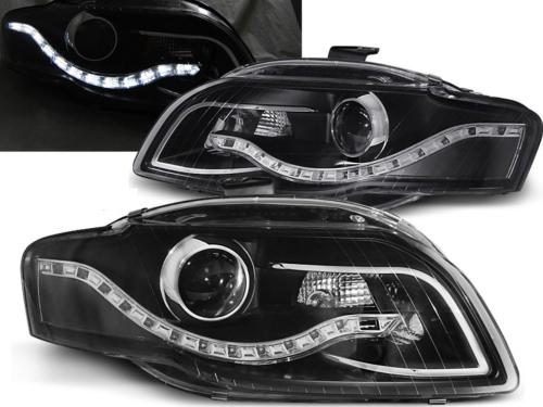 Paire de feux phares Audi A4 B7 de 2004 a 2008 Daylight DRL led noir