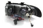Paire de feux phares Audi A4 B5 de 1994 a 1998 angel eyes CCFL noir