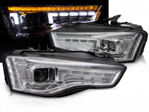 Paire de feux phares Audi A5 B8 de 2011 a 2016 DRL Full Led Dyn chrome