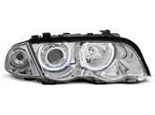 Paire de phares BMW serie 3 E46 Berline de 1998 a 2001 angel eyes CCFL chrome