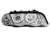 Paire de phares BMW serie 3 E46 Berline 98-01 angel eyes CCFL chrome