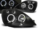 Paire de feux phares Ford Fiesta MK6 02-05 angel eyes noir