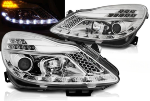 Paire de feux phares Opel Corsa D 06-11 Daylight led chrome
