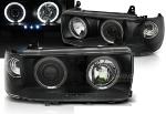 Paire de feux phares Toyota Land Cruiser FJ 80 90-97 noir