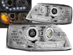 Paire de feux phares VW T5 03-09 Daylight led chrome