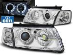 Paire de feux phares VW Passat 3B 96-00 angel eyes CCFL chrome