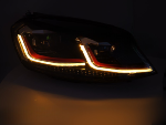Paire de feux phares VW Golf 7 de 2013 a 2017 FULL LED DRL Dyn Rouge
