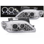 Paire de feux phares avant Citroen Xsara de 1997 a 2000 Angel eyes chrome