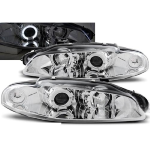 Paire de feux phares Mitsubishi Eclipse 97-98 angel eyes chrome