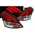Paire de feux arriere Suzuki Swift 10-17 LED BAR Rouge Blanc