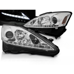 Paire de feux phares Lexus IS de 2006 a 2013 Daylight DRL led chrome