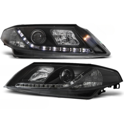 Paire de feux phares Renault Laguna 2 de 2001 a 2005 Daylight led noir