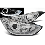 Paire de feux phares Hyundai Elantra 10-15 Angel Eyes LED chrome