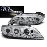 Paire de feux phares Mazda 6 02-07 Angel Eyes LED chrome