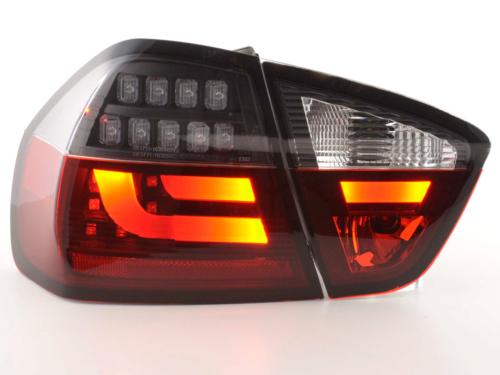 Paire feux arrière BMW Serie 3 E90 Berline 2005 a 2008 Rouge Fume Led