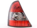 Paire de feux arrière Renault Clio B 1998 a 2001 Rouge Chrome Led