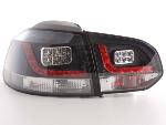 Paire de feux arrière VW Volkswagen Golf 6 2008 a 2012 Noir Led