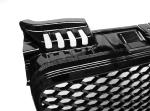 Grille calandre pour Audi A4 B7 de 11/2004 a 03/2008 Noir brillant look Sport