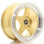 Jante JR Wheels JR6 18x8 ET20-35 - 5 trous sur mesures - Gold Machined lip