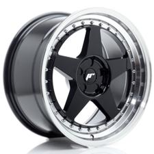 Jante JR Wheels JR6 18x9 ET20-35 - 5 trous sur mesure - Gloss black Machined lip