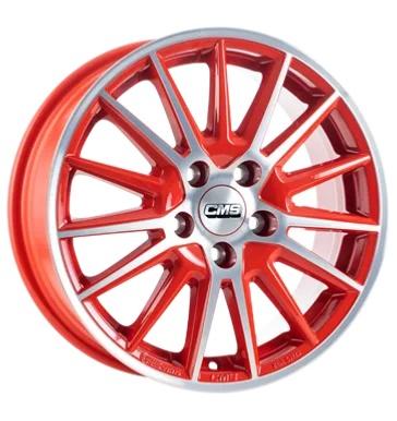 Jante CMS C23 16" x 6.5" 4x100 ET 45 Diamant Rouge Brillant