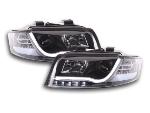 Paire de feux phares Daylight Led DRL Audi A4 8E/B6 2001 a 2004 Noir