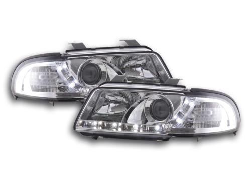 Paire de feux phares Daylight Led Audi A4 B5 1999-2001 Chrome