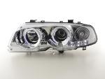 Paire de feux phares Angel Eyes BMW serie 3 E46 Cabriolet 98-02 chrome