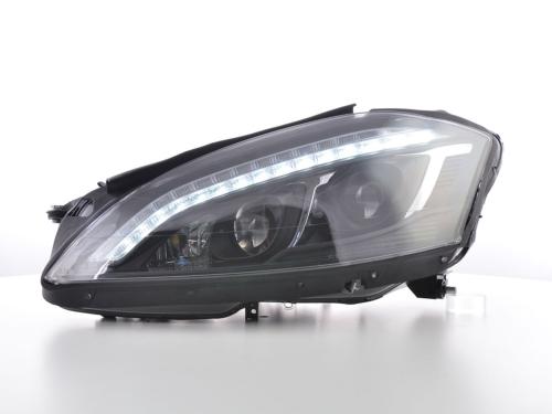 Paire de feux phares Daylight led Mercedes Benz Classe S 221 05-09 Noir