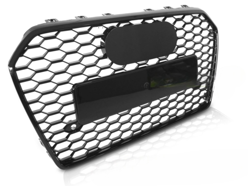 Calandre pour Audi A6 de 2014 a 2018  Look Sport Noir Brillant PDC