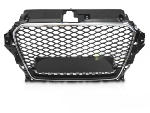 Calandre pour Audi A3 8V de 2012 a 2016 Look Sport Noir Chrome PDC