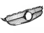 Grille calandre Mercedes classe C W205 18-21 Look Diamant Noir Chrome
