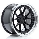 Jante JR Wheels JR39 18x10.5 ET15-22 Blank Glossy Black w/Machined Lip