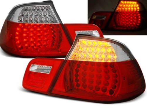Paire de feux arriere BMW serie 3 E46 cabriolet de 04/1999 a 03/2003 LED rouge et blanc