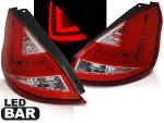 Paire de feux arriere Ford Fiesta MK7 12-16 LED BAR rouge blanc