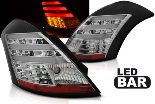 Paire de feux arriere Suzuki Swift 10-17 noir led Bar